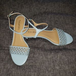 NWOT Talbots Light Blue Kitten Heels